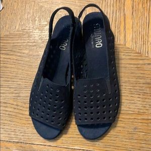 Black Munro slingback sandals